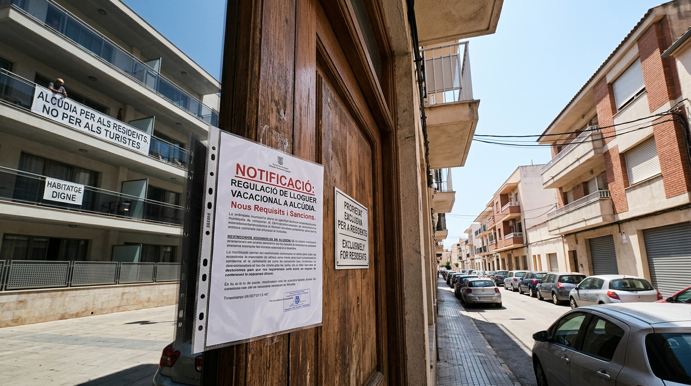 Alcúdia inför ny lag om korttidshyror för bostäder
