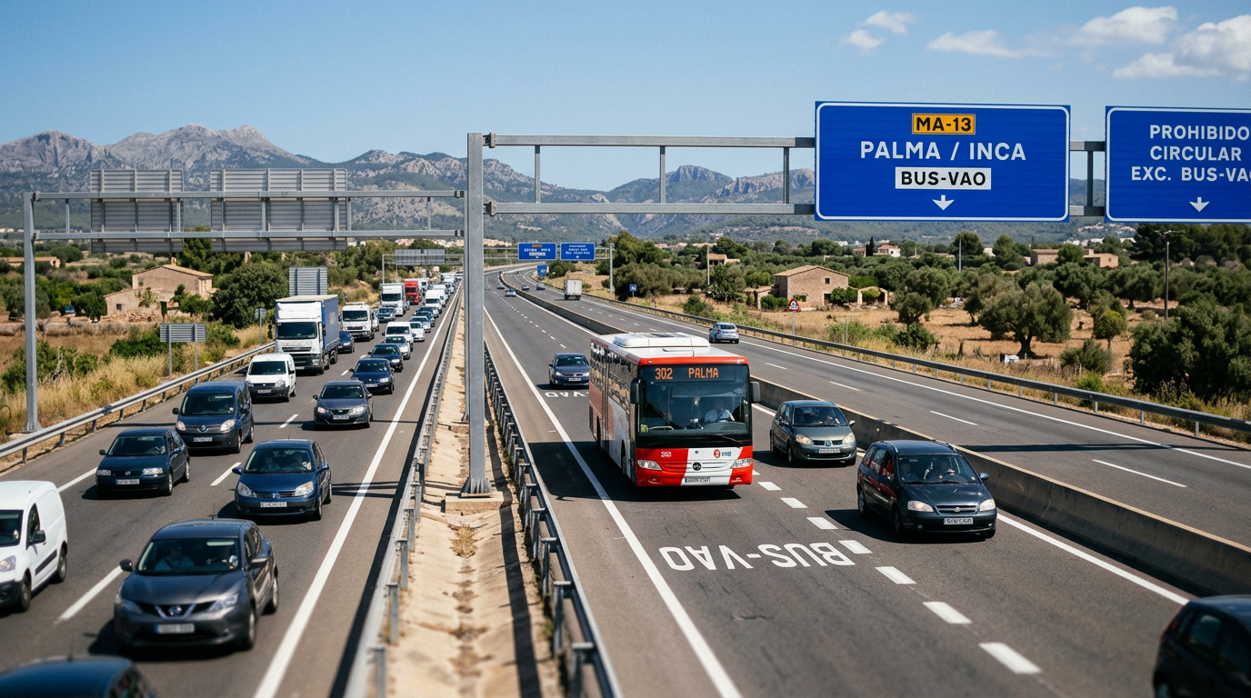 Alcúdia och Inca får ny bussfil på Ma-13 mot Palma