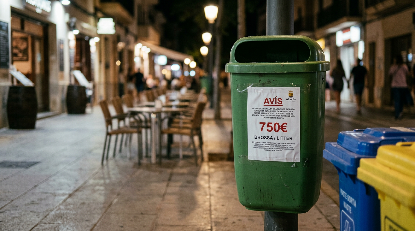 Alcúdia ökar böter mot nedskräpning i turistområden