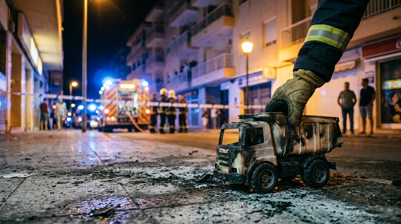 Brand: Polis räddade familj ur lägenhet i turistort
