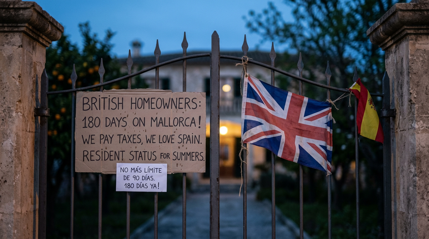 Britter kräver 180 dagars vistelse på Mallorca