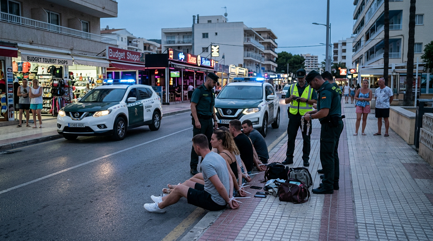 Calvia: Fem gripna för klockstölder mot turister i området