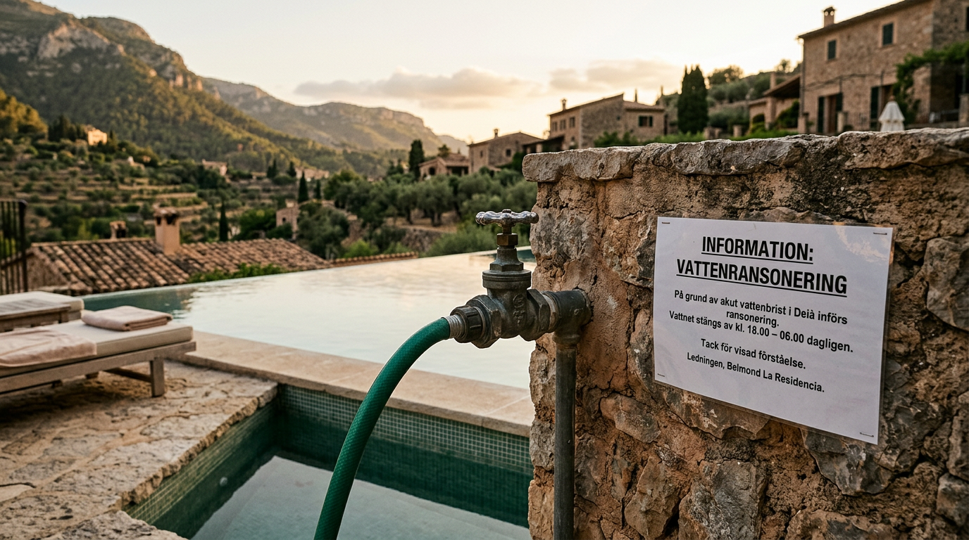 Deià: Vattenbrist tvingar fram ransonering hos lyxhotell