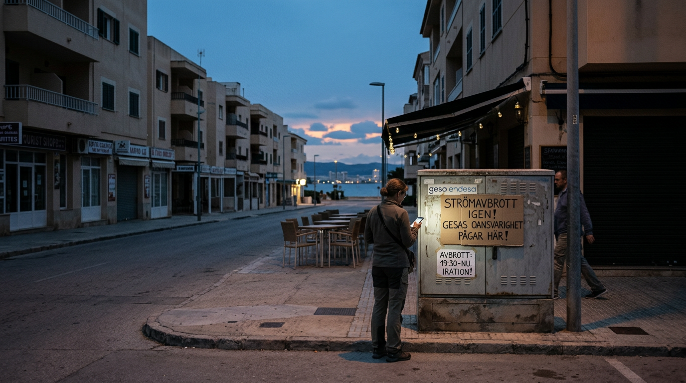 Strömavbrott plågar turistort nära Palma