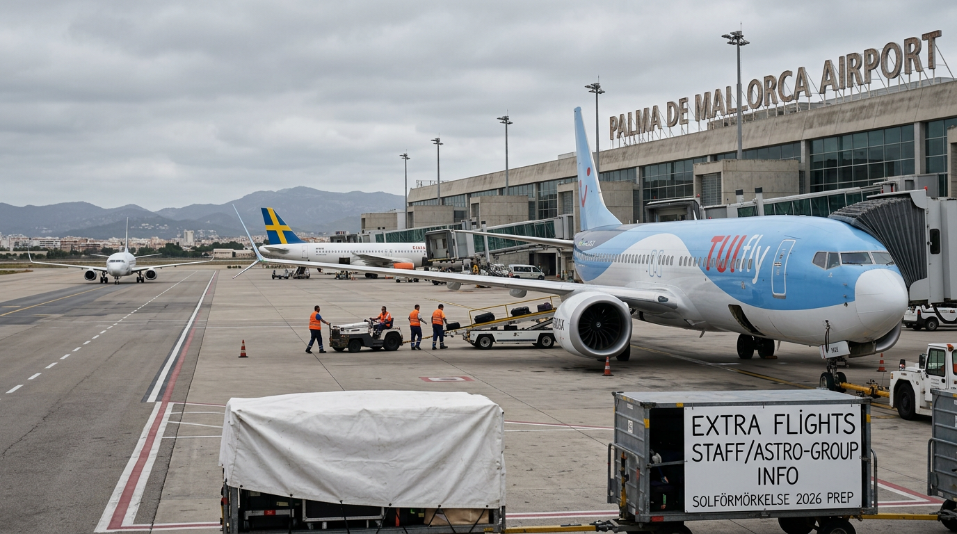 Flyg: Palma redo för extra flygningar under solförmörkelse
