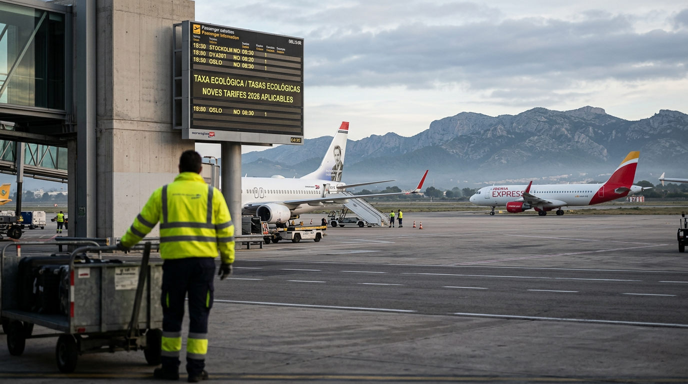Flygavgifter 2026: Ny miljöskatt införs på Balearerna
