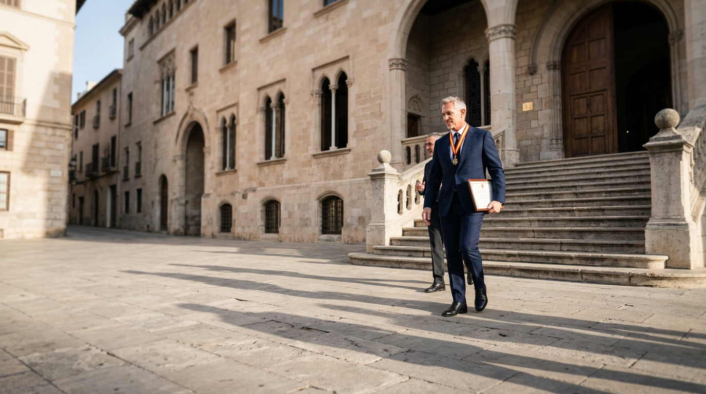 Fotbollsprofilen Gary Lineker prisas officiellt i Spanien