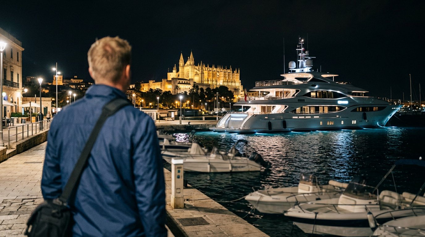 Hollywoodstjärna ankrar lyxjakt värd 250 miljoner vid Mallorca