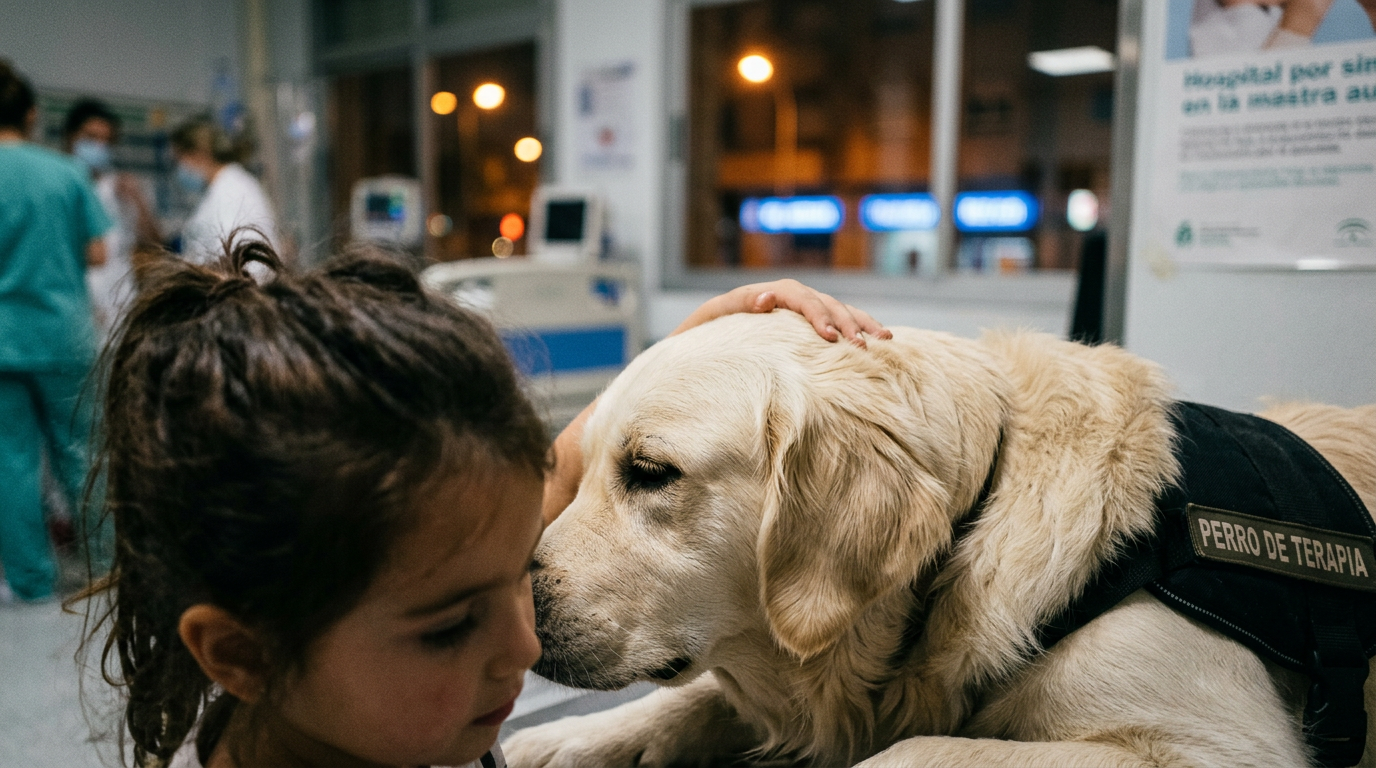 Jaén: Hundterapi gläder barn på sjukhus i Andalusien
