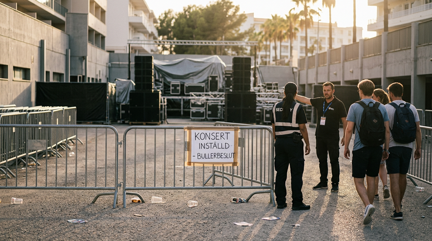 Konsert ställdes in på grund av bullerbeslut
