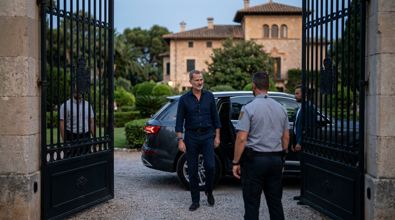 Kung Felipe VI besökte Marivent privat