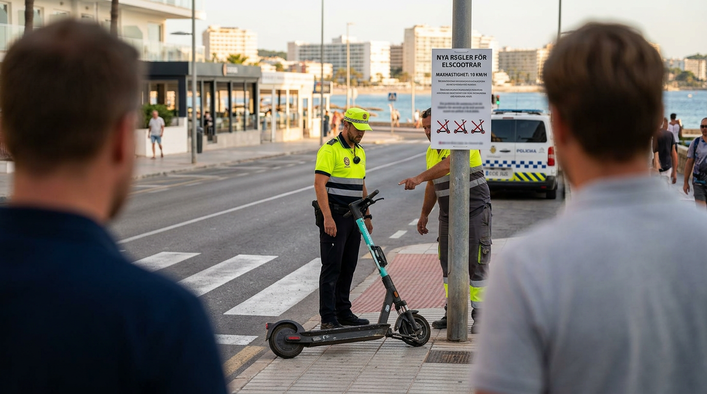 Magaluf skärper regler efter incident med turist och skoter