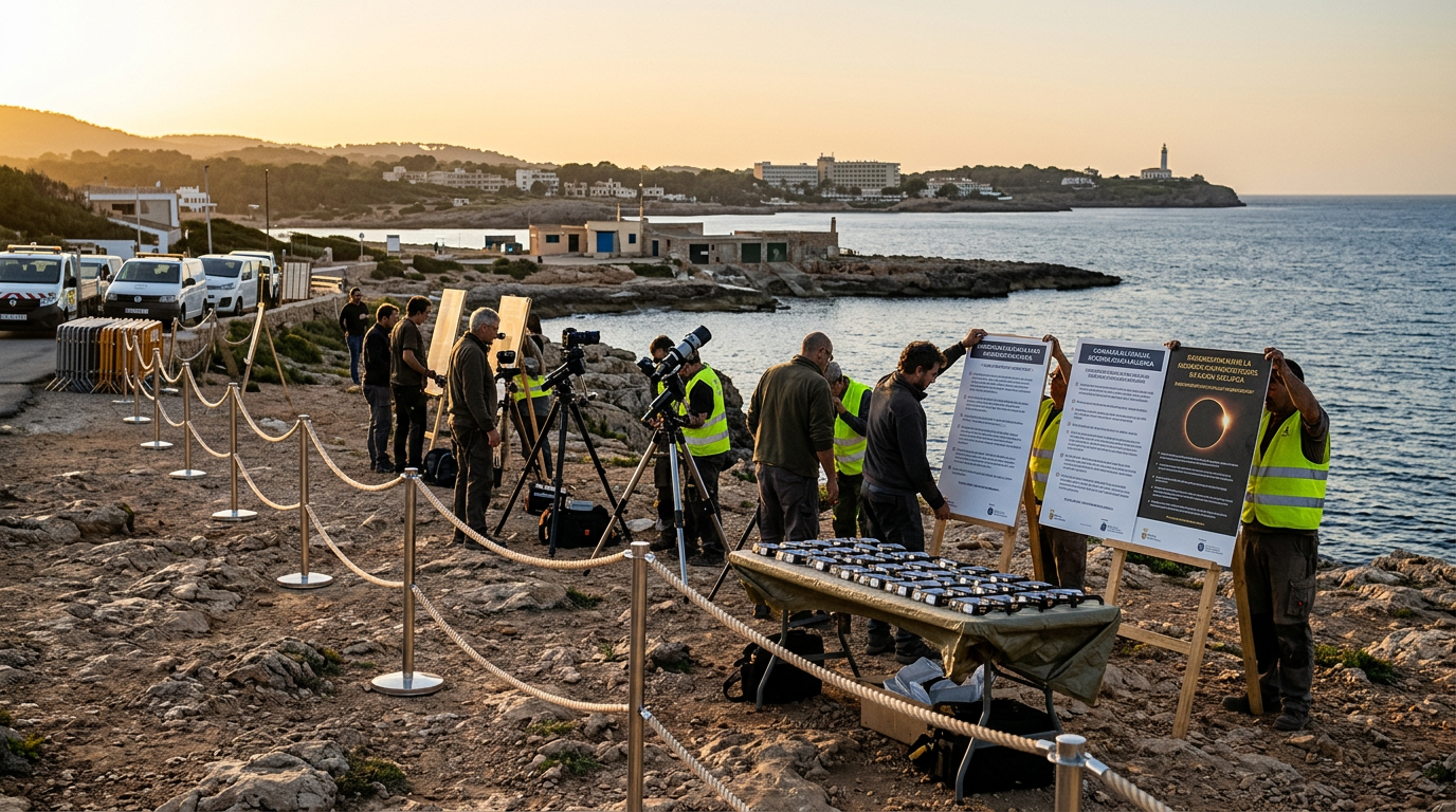 Mallorca förbereder sig för total solförmörkelse på onsdag