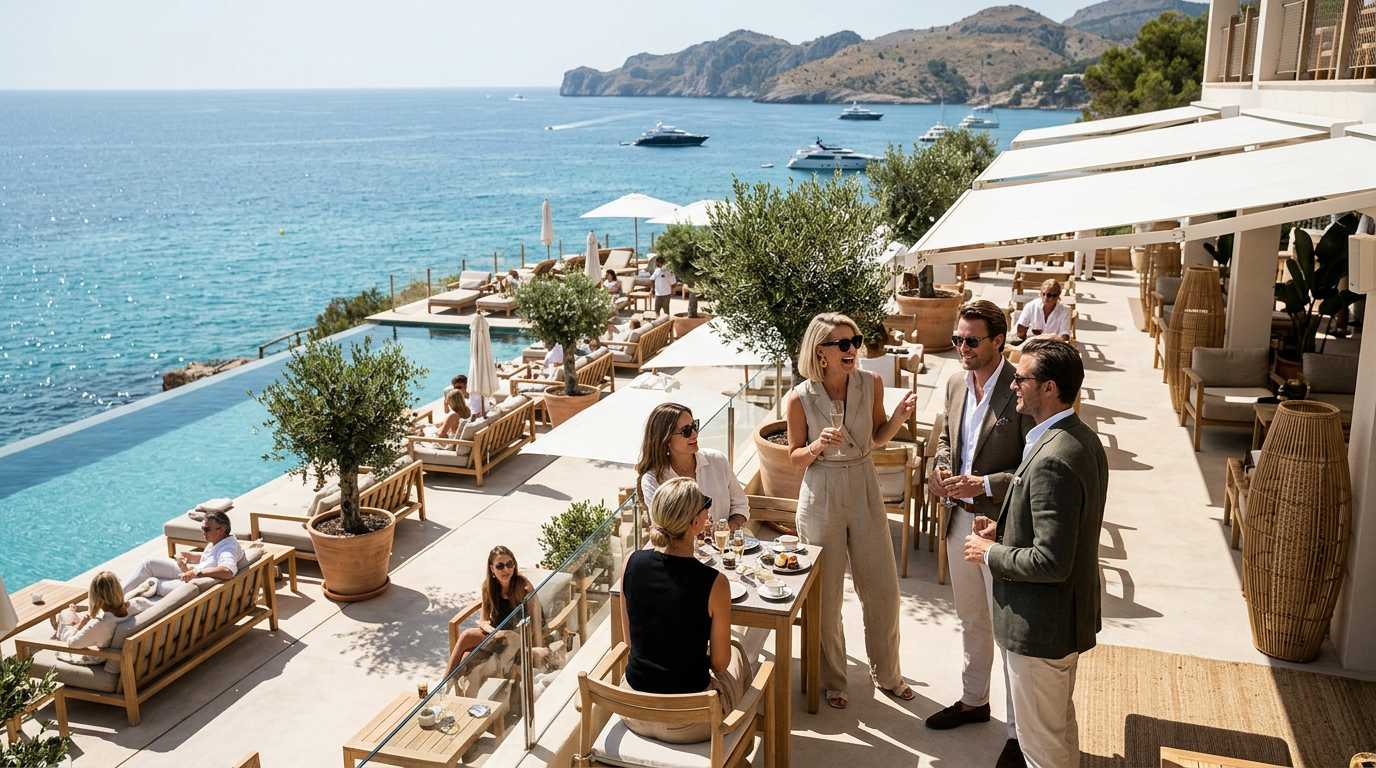 Mallorca kändisar dras till ön för glamorösa höstdagar