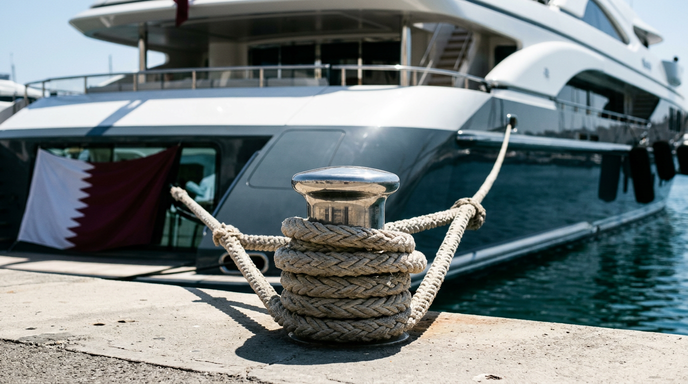 Mallorca: Qatars kungafamilj anländer med superyacht