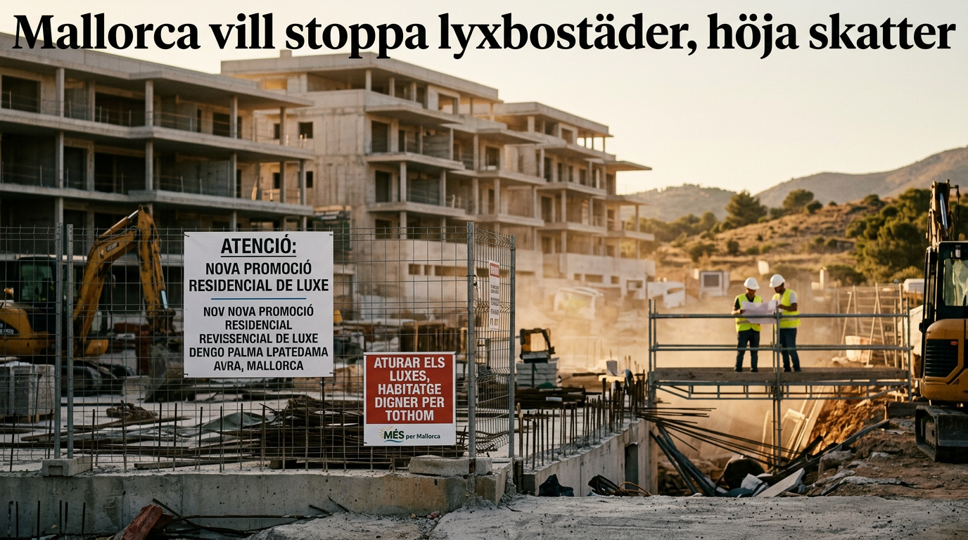 Mallorca vill stoppa lyxbostäder, höja skatter