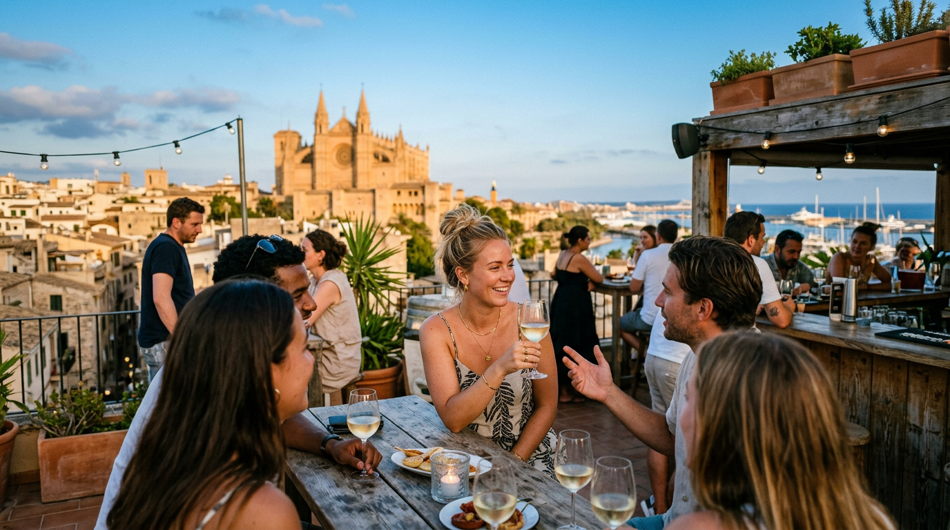 Palma: Kväll med takbarer, jazzklubbar i staden