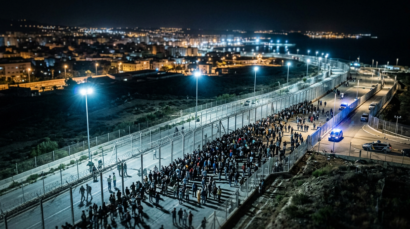 Marockanska migranter i gränsincident 2021