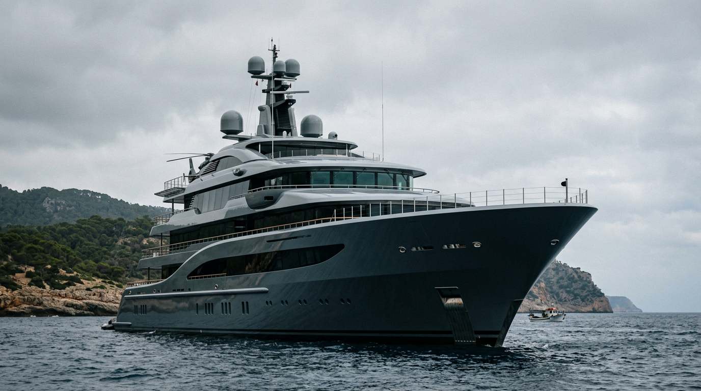 Megayacht för 500 miljoner siktad utanför Mallorcas kust