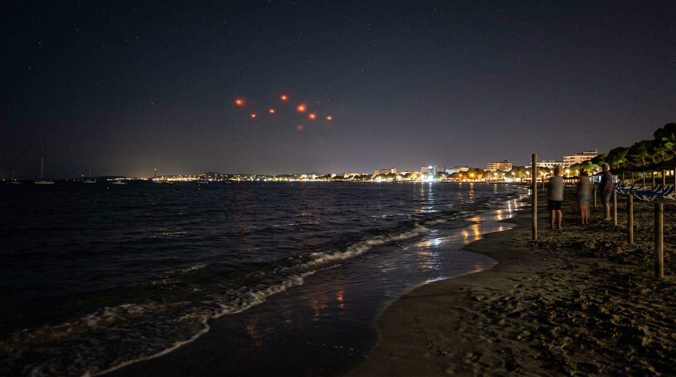 Mystisk ljusshow över Alcúdiabukten väcker frågor