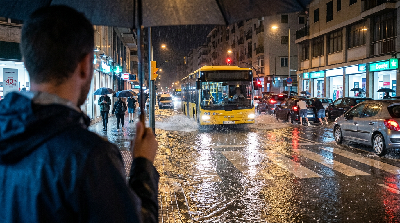 Översvämningar lamslår Mallorca – Kraftigt regn ställer in flyg och stänger vägar