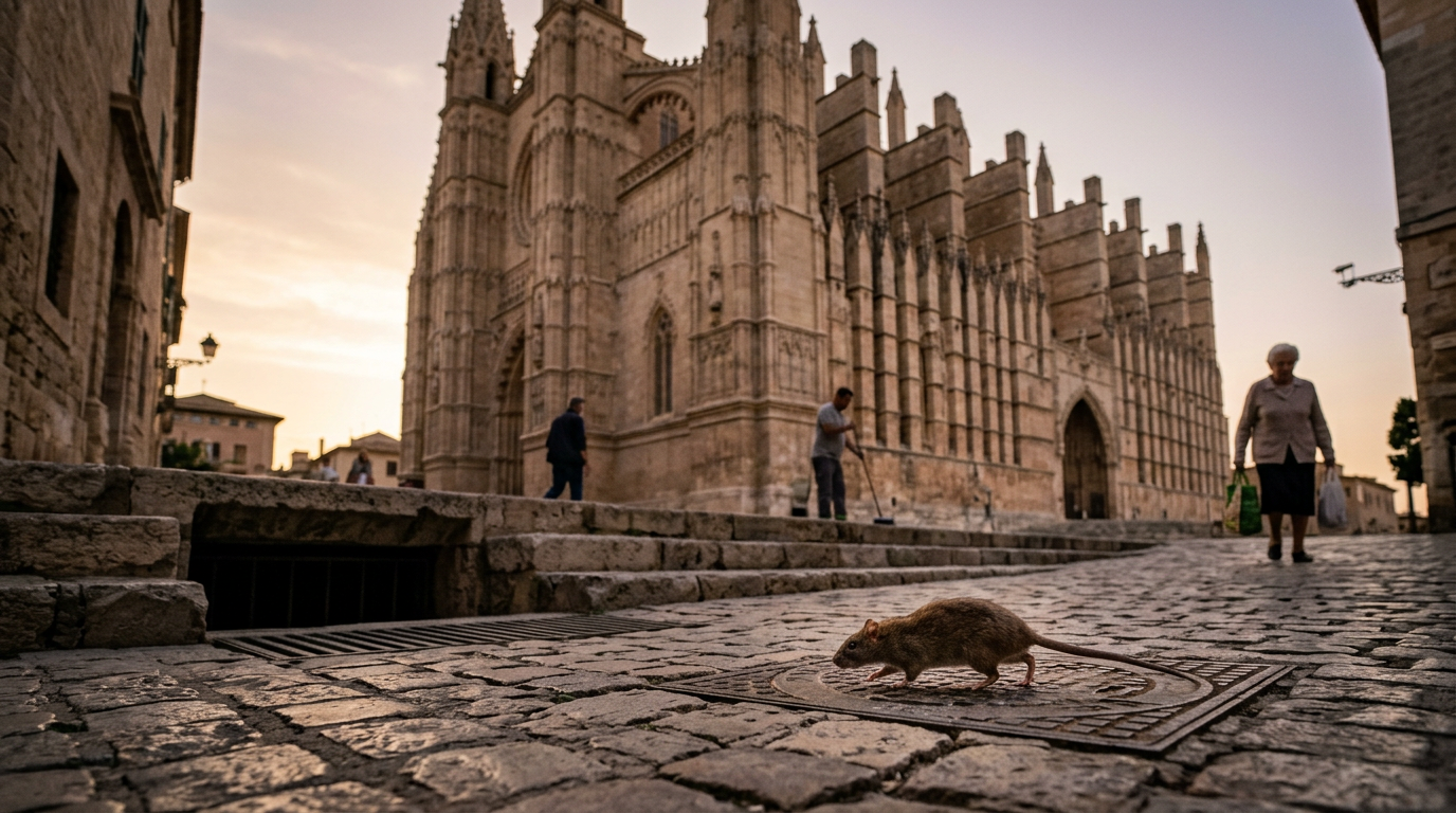 Palma larmar om råttinvasion runt stadens katedral
