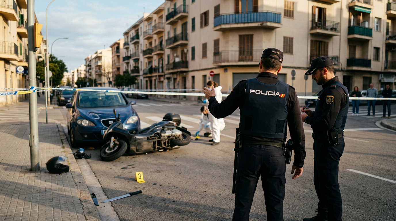 Palma: Man död efter mopedolycka – kniv observerades