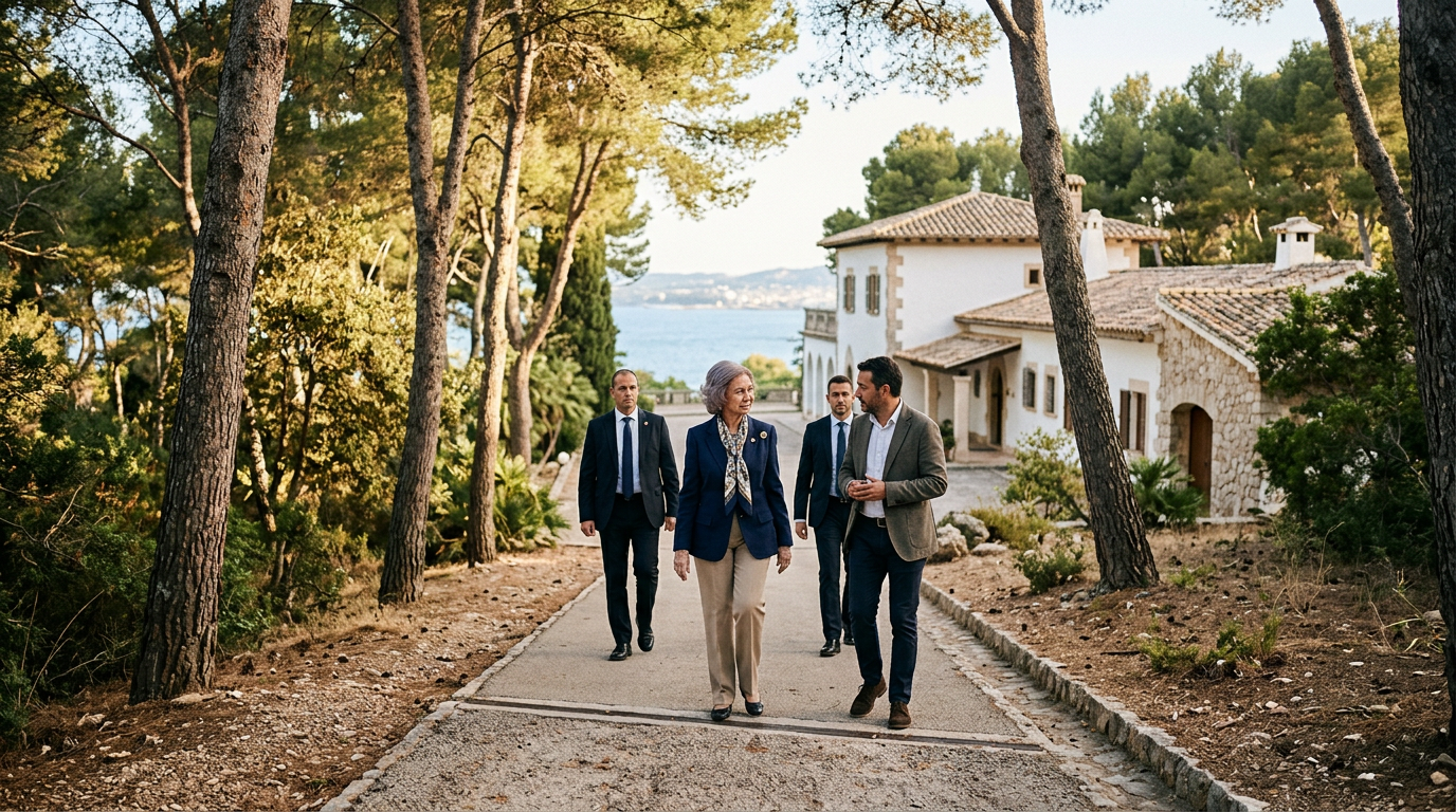 Palma tar emot drottning Sofía under ett privat höstbesök