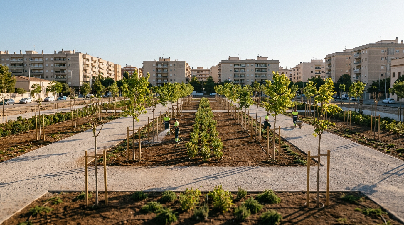 Palma utökar grönområden efter sommarens torka och värme