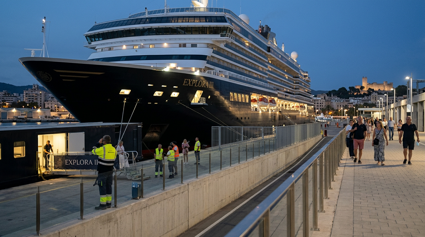 Palma välkomnar Explora III: Lyxkryssare anländer till hamnen