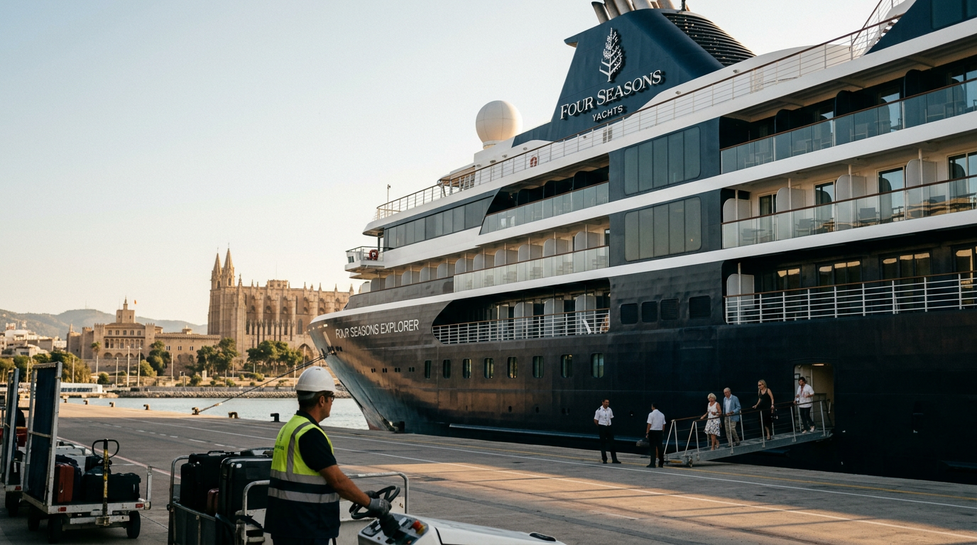 Palma välkomnar Four Seasons lyxkryssningsfartyg till ön