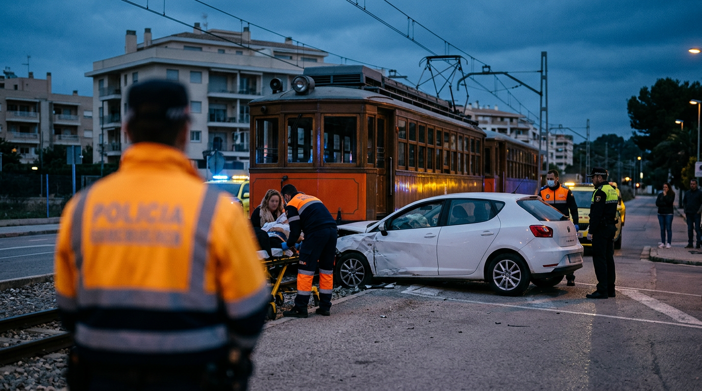 Kvinna skadad i krock med Sóllertåget