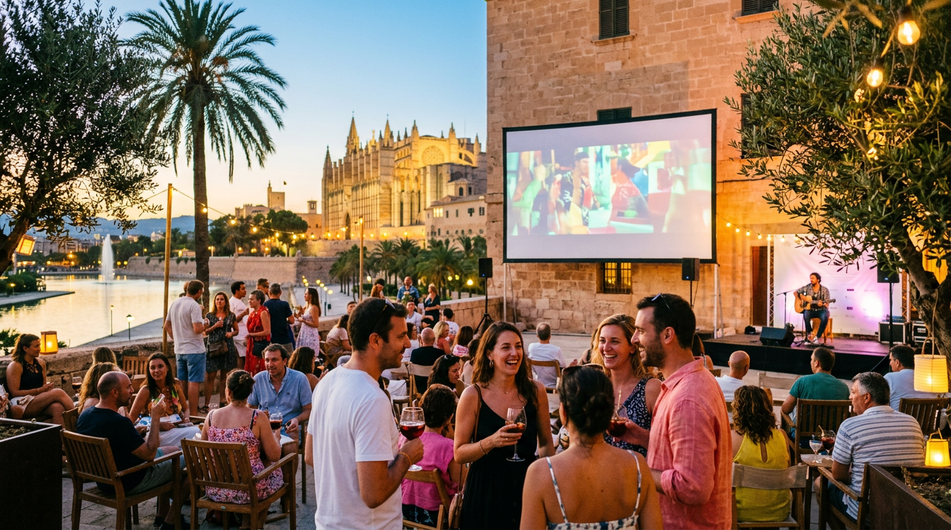 Palmas nattliv glittrar med film och konserter i augusti