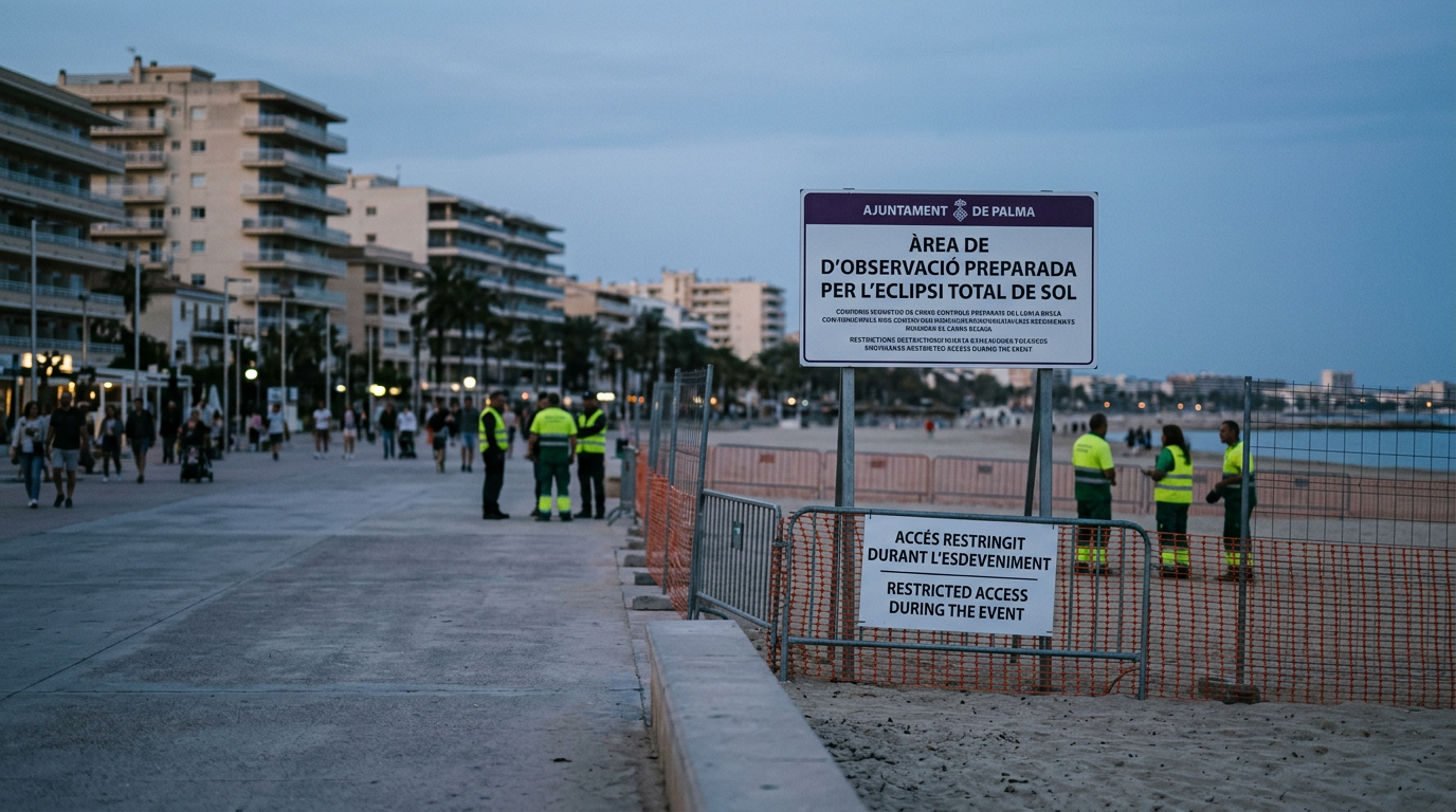 Playa de Palma särskild utsiktspunkt vid solförmörkelse