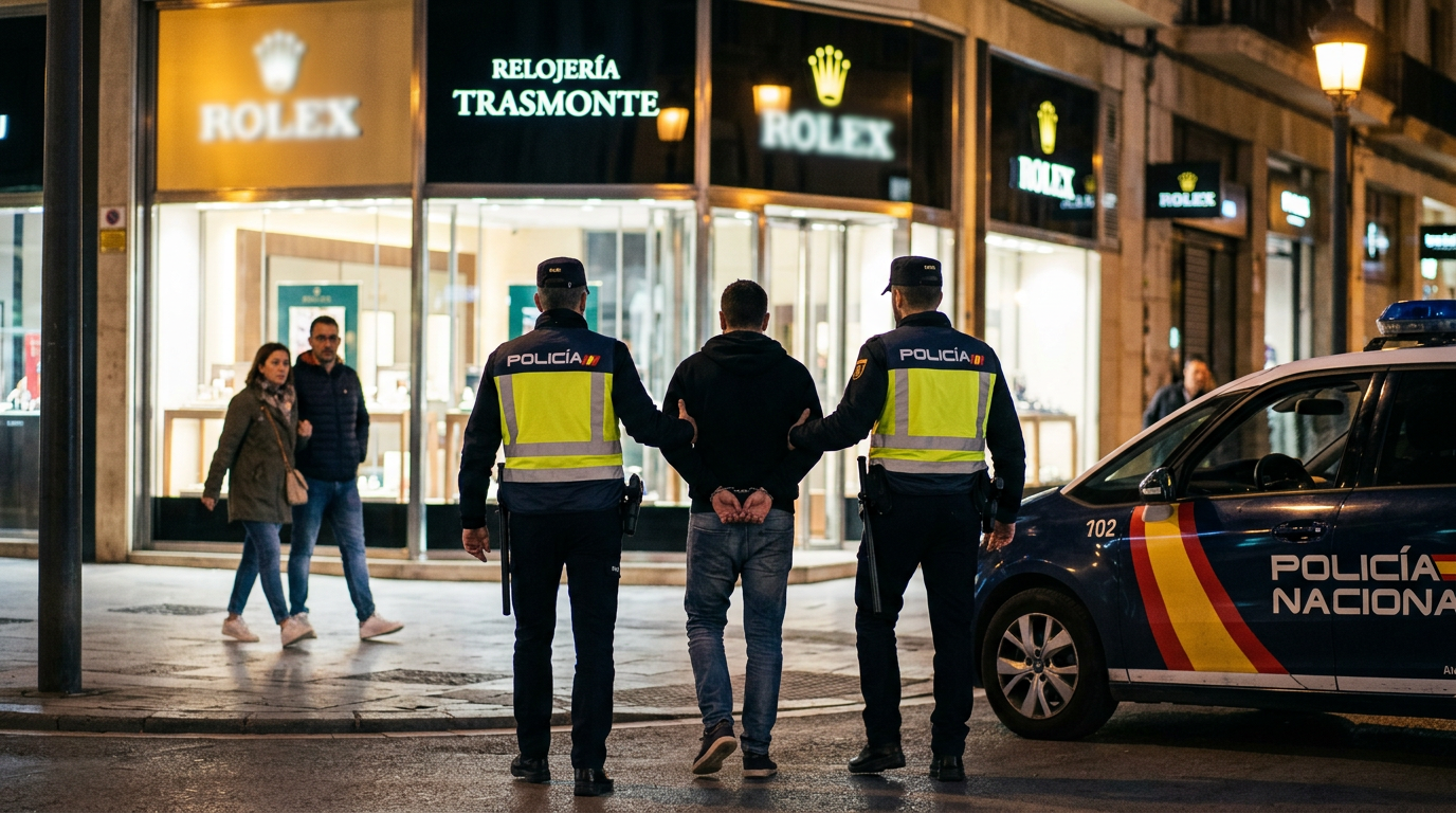 Polis grep man efter armbandsursstöld från turist på ön