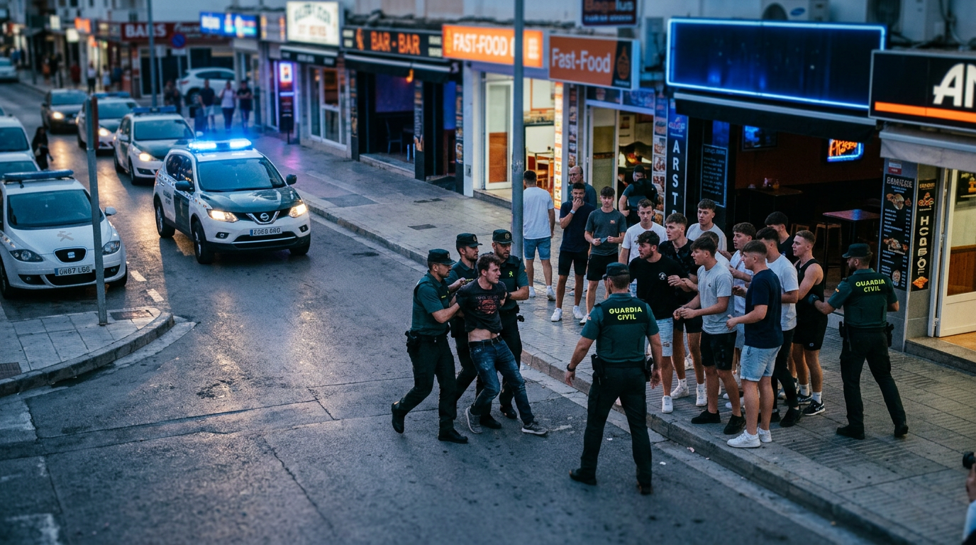 Polis ingrep mot brittisk turist i Magaluf efter hot