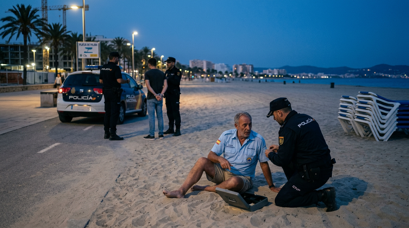 Polis ingriper efter rån mot strandvärd i Mallorca
