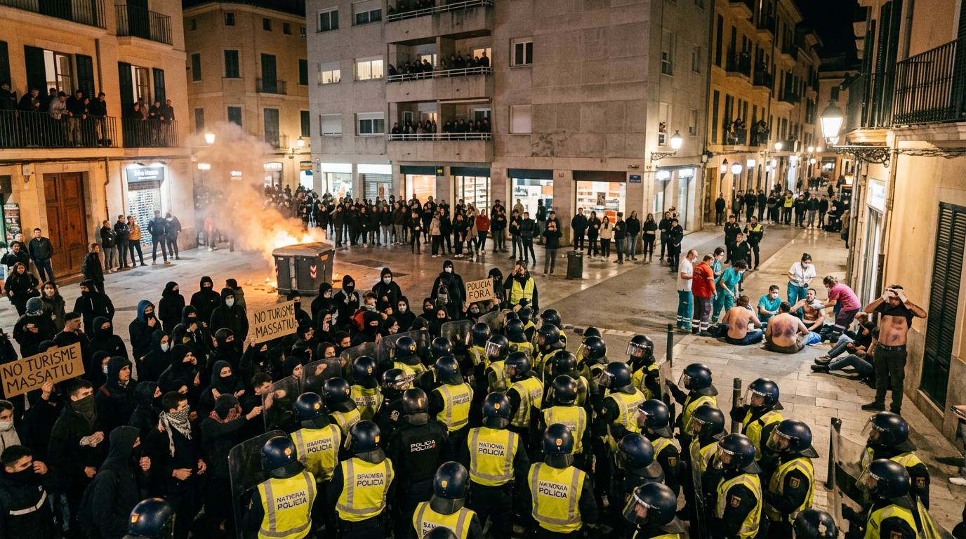 Polis omringad vid protester, skadade kroppar visas upp