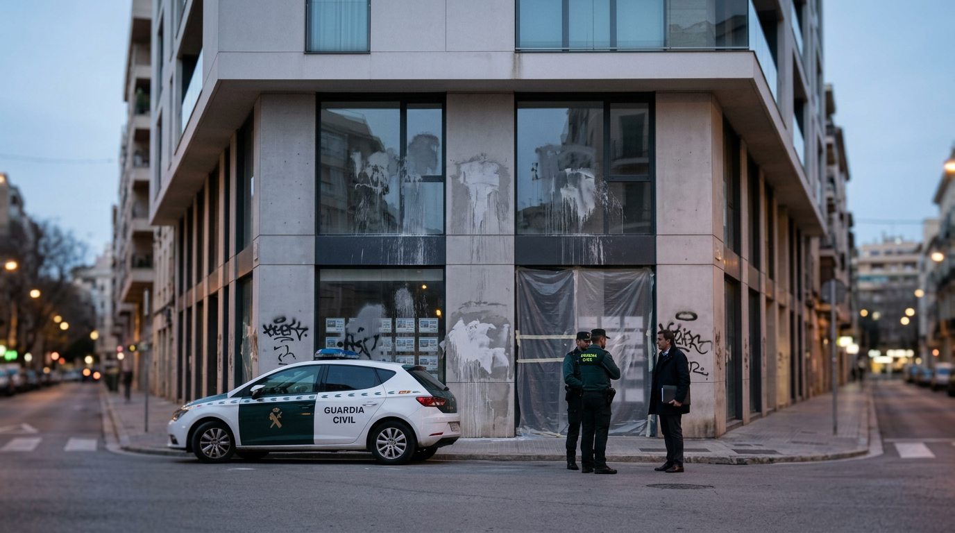 Polis på Mallorca anklagas för tvång vid fastighetsklotter