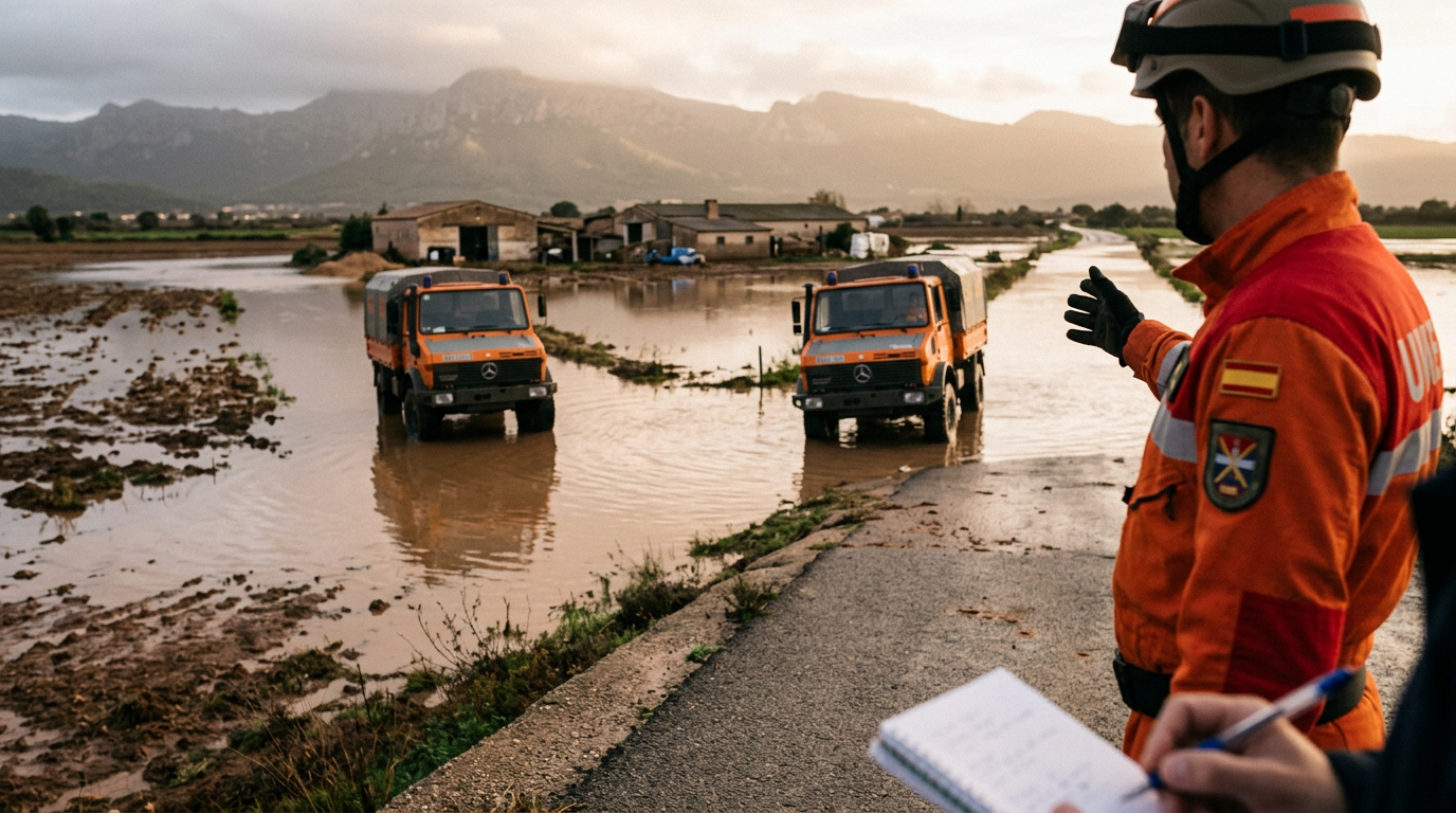 Regn över Mallorca stänger delar av ön idag