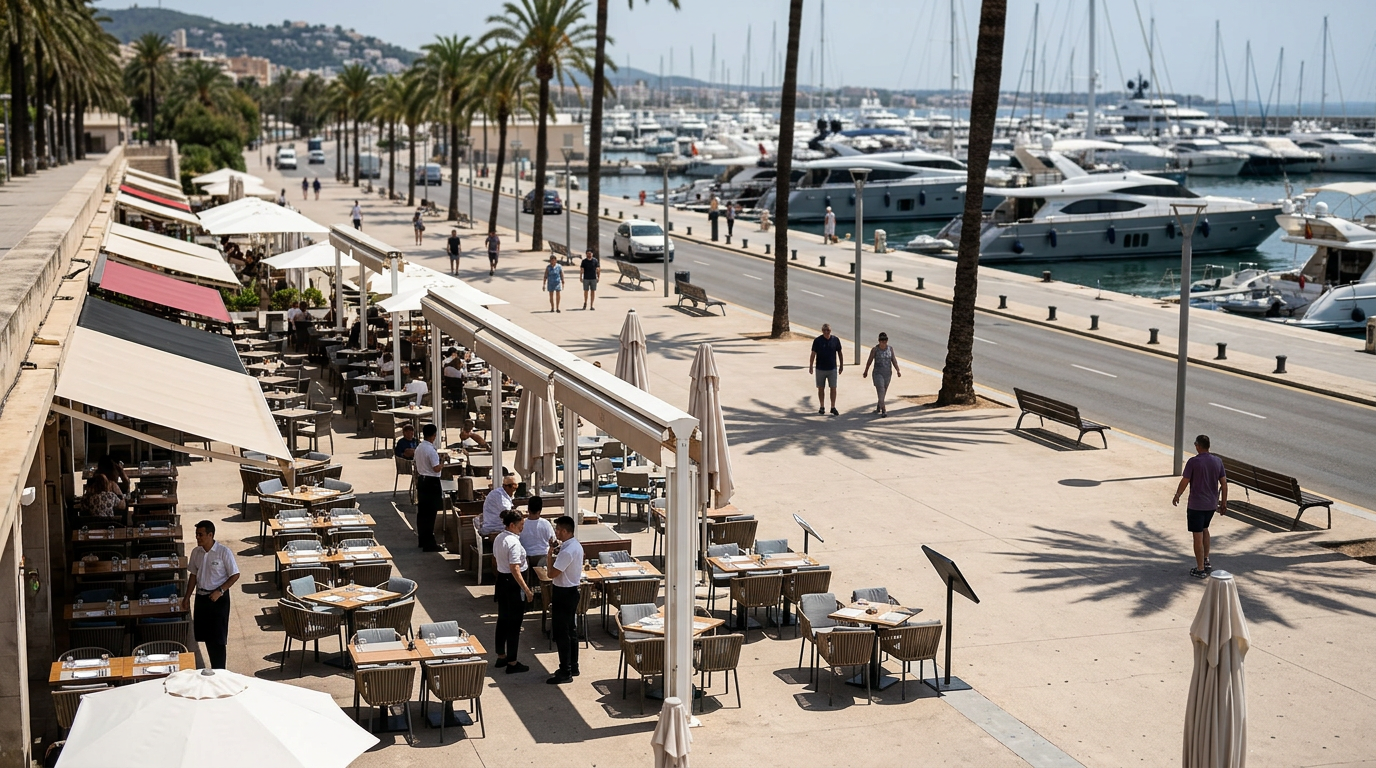 Restauranger på Paseo Marítimo ser sämre sommar än i fjol