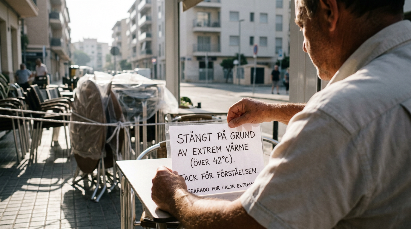 Restauranger: Uteserveringar stängs vid över 42 grader