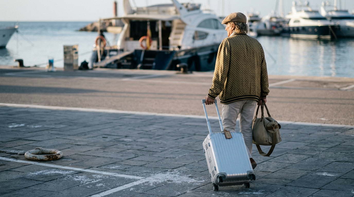 Rod Stewart på Mallorca efter Ibiza-besök