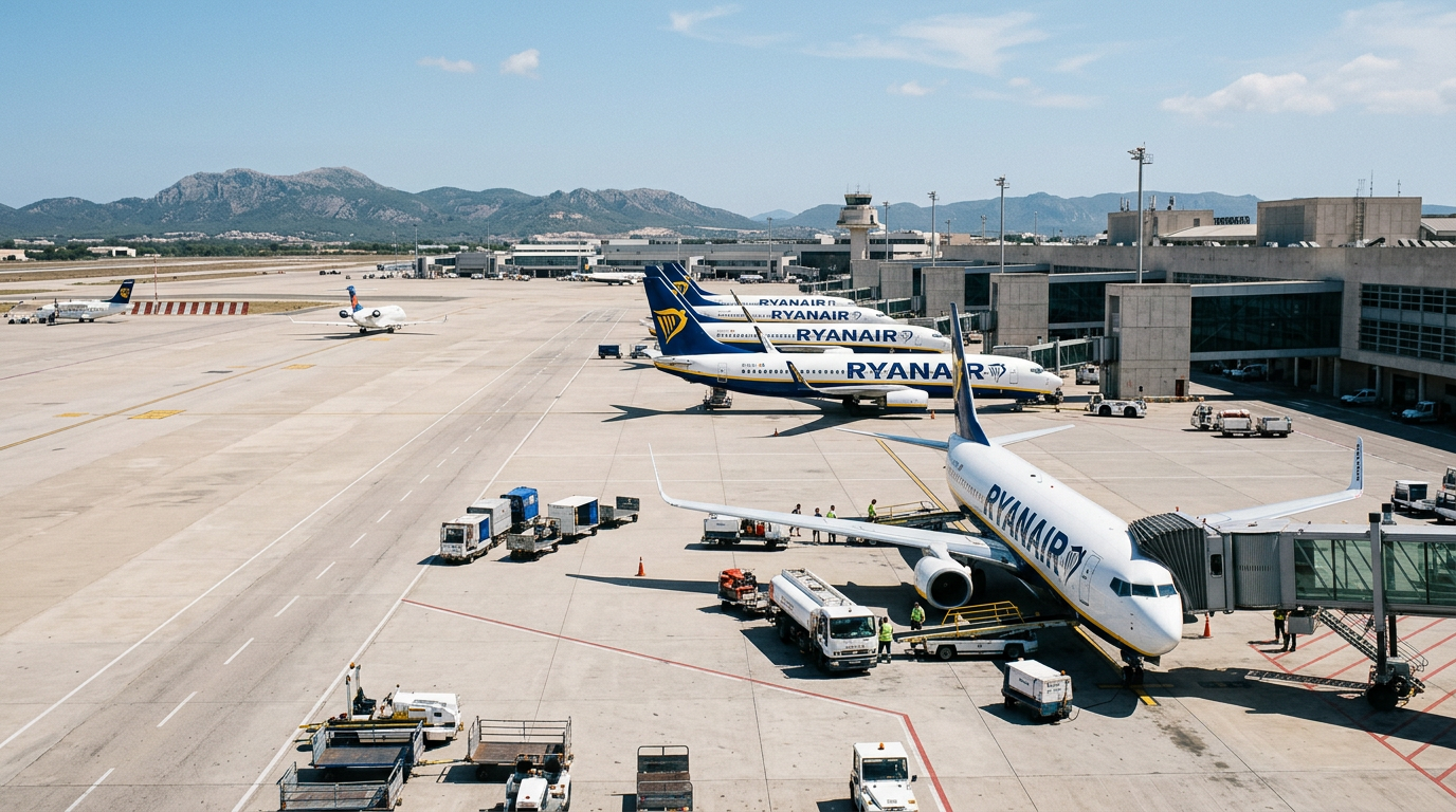 Ryanair minskar utbudet i Spanien 2025-2026