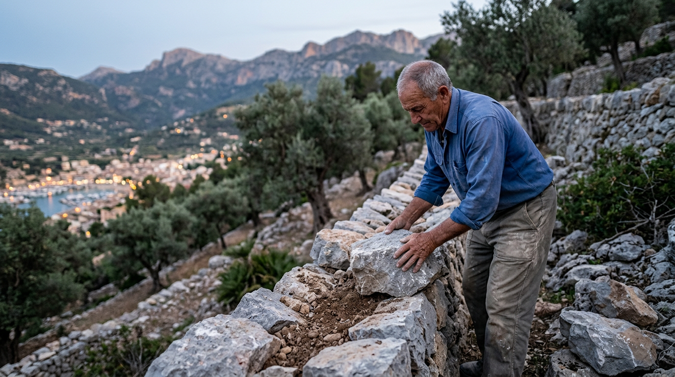 Sóller bevarar bergssluttningarna med uråldrigt hantverk