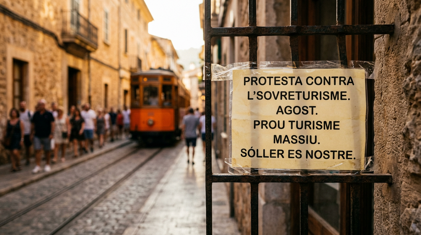 Sóller: Overtourism splittrar staden inför augustiprotest