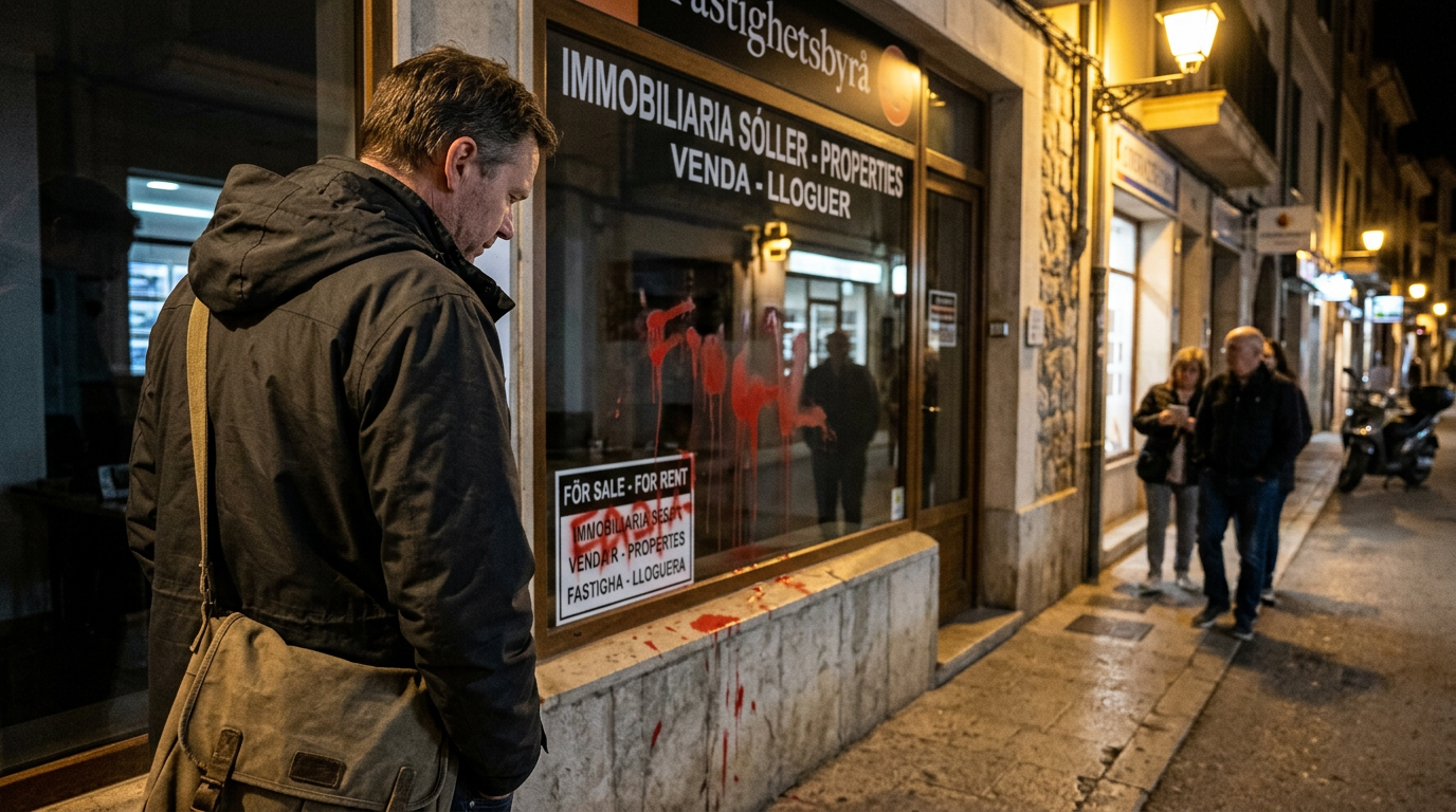 Sóller: Vandalisering inför demonstration mot turism