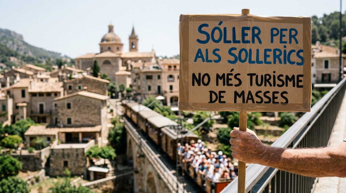 Sóllerprotest mot massturism och bostadsbrist
