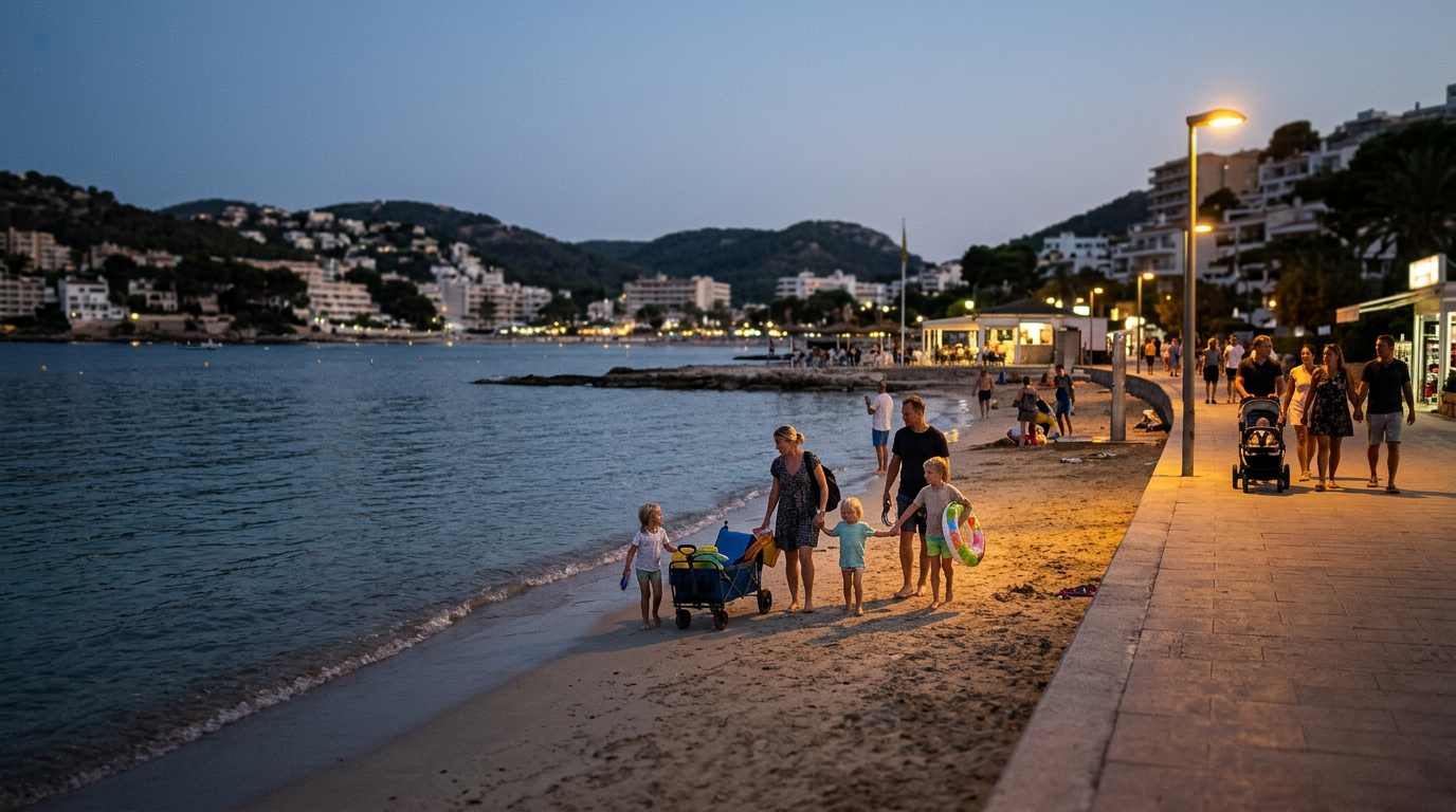 Lugnt vatten och fin sand på Mallorca