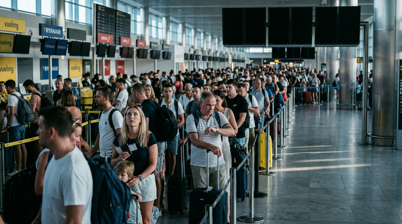 Långa köer vid Palma flygplats efter strömavbrott